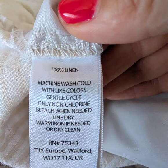 Cynthia Rowley 100% linen striped shorts - Picture 8 of 8